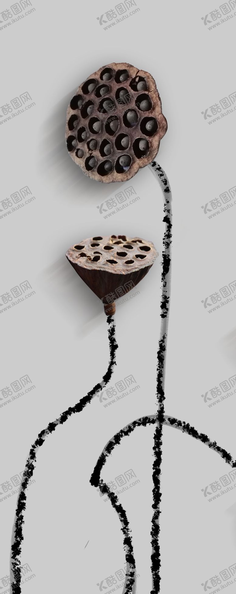 编号：74951407050050541791【酷图网】源文件下载-莲蓬抽象装饰画
