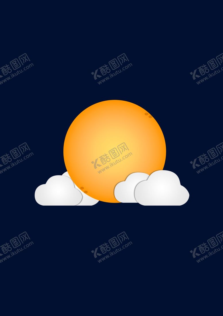 编号：47800505181734323006【酷图网】源文件下载-月亮云朵矢量图psd