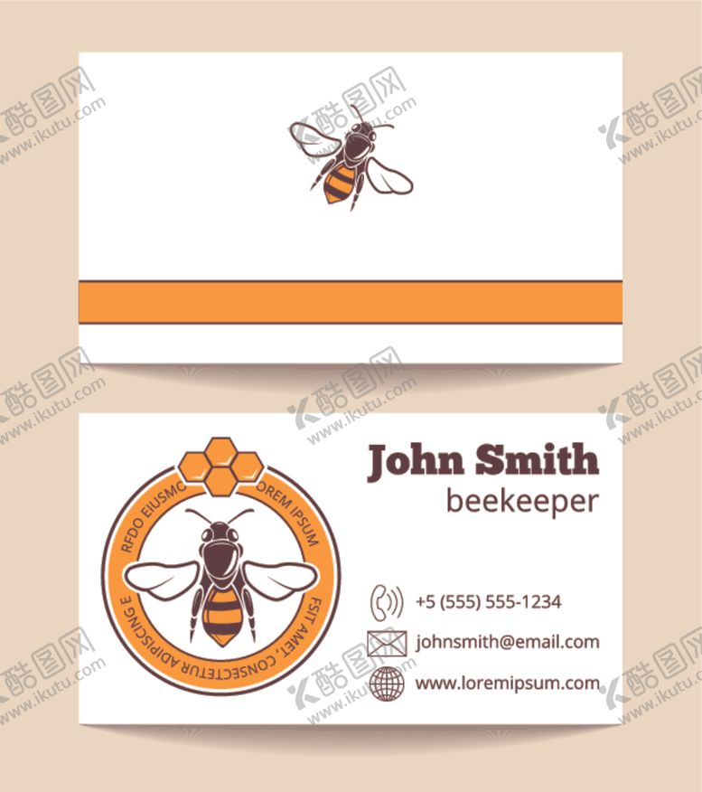 编号：78359510030902488154【酷图网】源文件下载-蜂蜜卡片标志