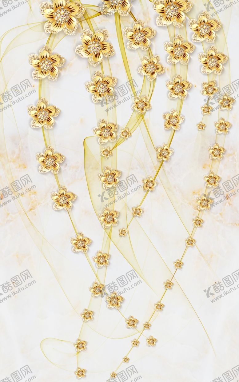 编号：22602809291112108247【酷图网】源文件下载-浮雕花朵玄关