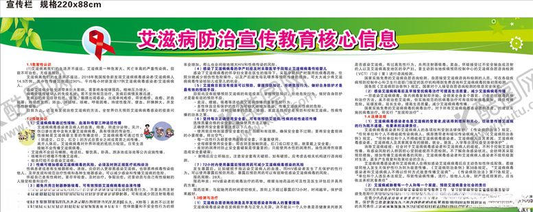 编号：59183310292305375476【酷图网】源文件下载-防艾宣传栏