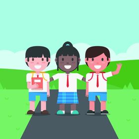 学生中卡通形象习儿童
