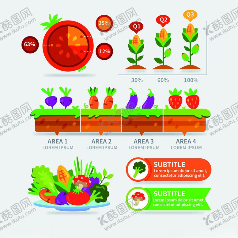 编号：32727204060046205495【酷图网】源文件下载-花卉信息图表元素集合