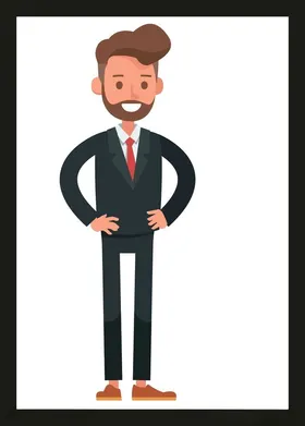 商务职场精英办公人物手绘办公人士