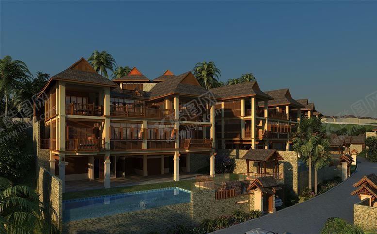 编号：33048209201344566298【酷图网】源文件下载-别墅