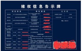 维权信息牌
