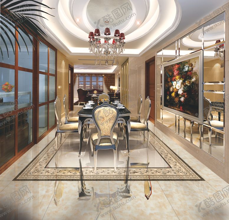 编号：14235409231922113021【酷图网】源文件下载-客厅效果图