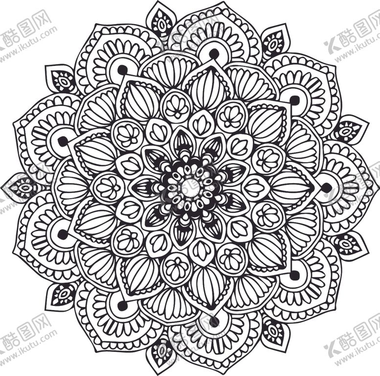 编号：67188510050055466015【酷图网】源文件下载-曼陀罗花纹