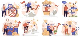 团队协作插画素材