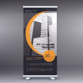 X展架模板易拉宝x设计金融高档