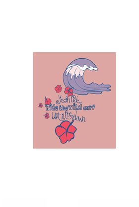 服装印花T恤卉潮流