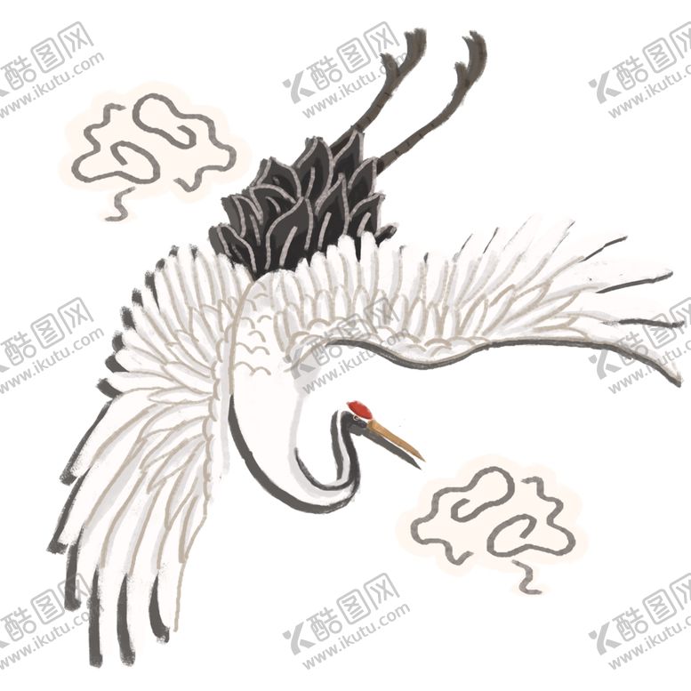 编号：18639012172324412463【酷图网】源文件下载-仙鹤上