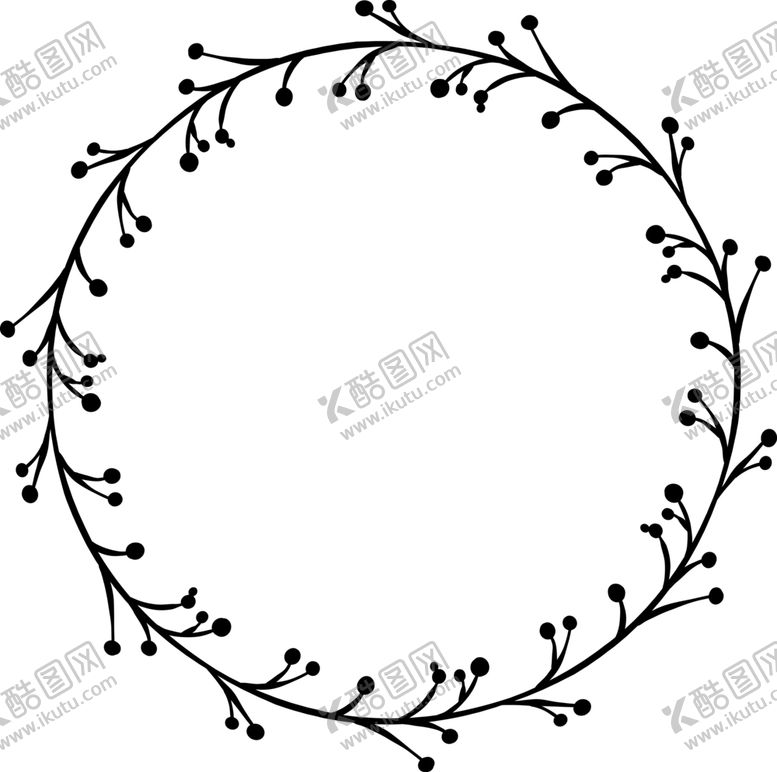 编号：91185410101249147634【酷图网】源文件下载-圆形花环