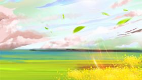 小清新简约创意海报图片淡雅夏天温暖治愈系