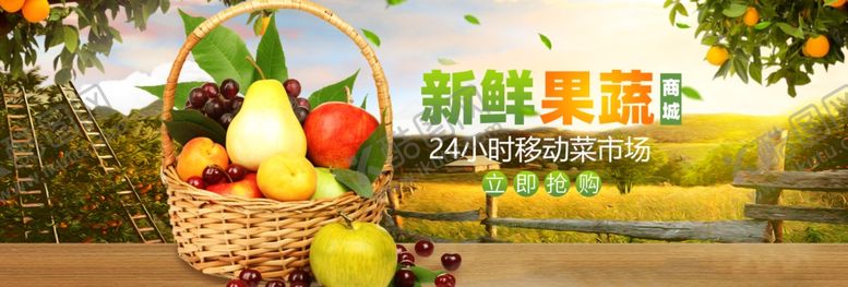 编号：27291010201825578744【酷图网】源文件下载-水果banner图