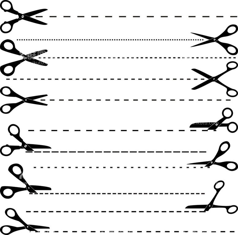 编号：62165812281718319215【酷图网】源文件下载-剪刀虚线