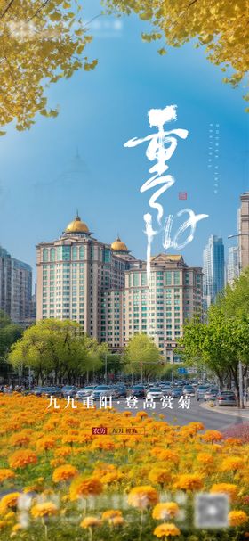 重阳节简约海报