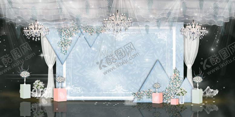 编号：31699610050455254333【酷图网】源文件下载-白色简约婚礼效果图