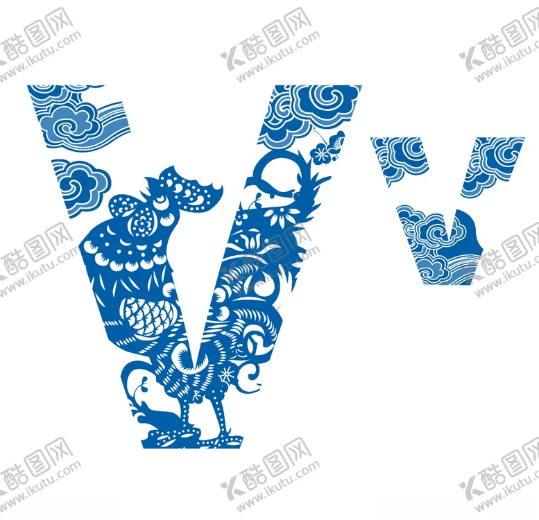 编号：37094806280442147702【酷图网】源文件下载-青花字母