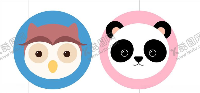 编号：93853711011622319484【酷图网】源文件下载-卡通动物圆形