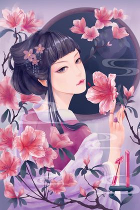 古风佳人赏繁花