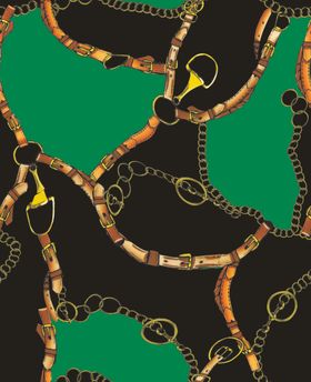 链条色块男装女装花型