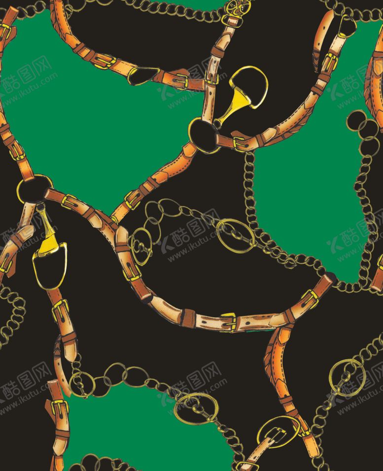 编号：63357710310345039878【酷图网】源文件下载-链条色块男装女装花型