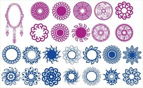 圆形花边圆形边框花边花纹