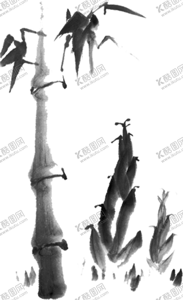 编号：80638506161833456074【酷图网】源文件下载-水墨竹子