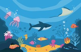 海底世界奇幻生物景象