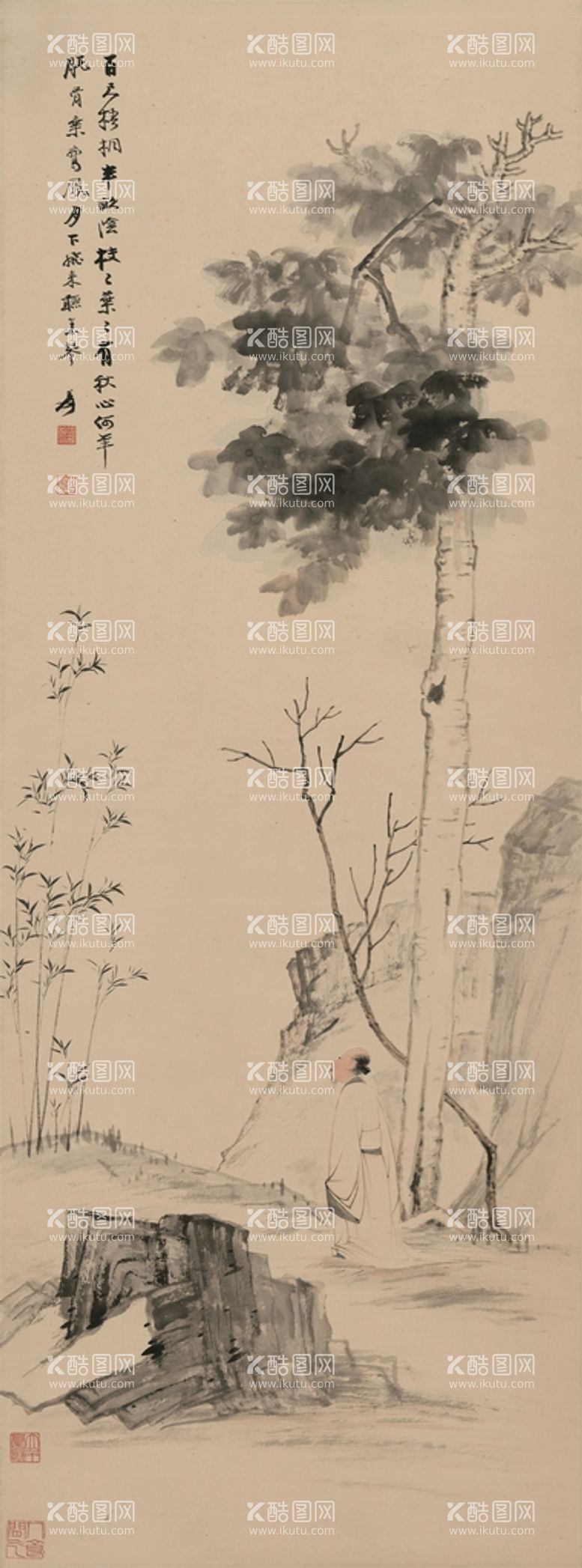 编号：63829509121622491579【酷图网】源文件下载-张大千国画山脉水墨画