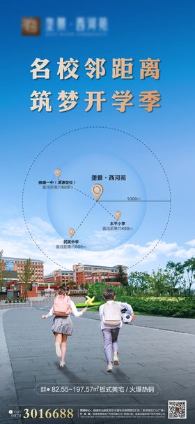 地产学区房海报