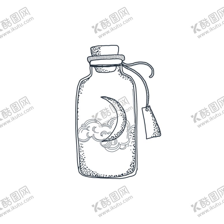 编号：45945610081002534145【酷图网】源文件下载-瓶子纹身图案