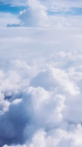 天空远眺风吹过白云蓝