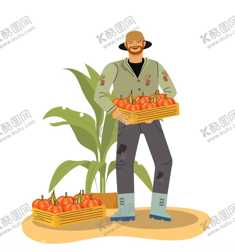 编号：28120901311017014841【酷图网】源文件下载-农民伯伯插画