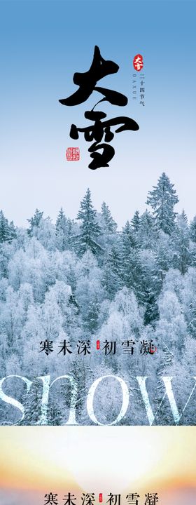 大雪节气海报