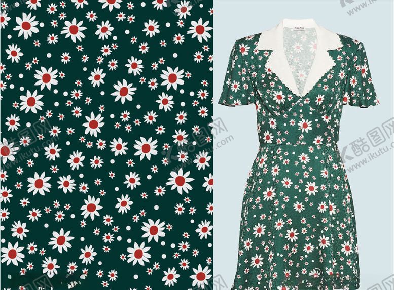 编号：56751010031338042770【酷图网】源文件下载-小雏菊印花小碎花图片