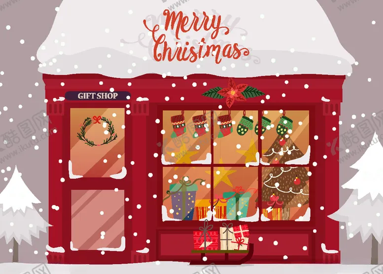 编号：22717309231505196531【酷图网】源文件下载-创意圣诞节礼品店