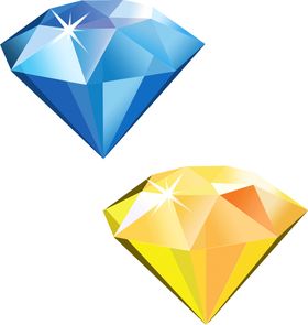 手绘钻石宝石水晶珠宝免扣素材