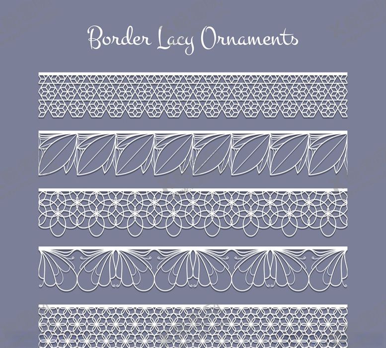 编号：49127109210224126431【酷图网】源文件下载-精致蕾丝花边矢量素材