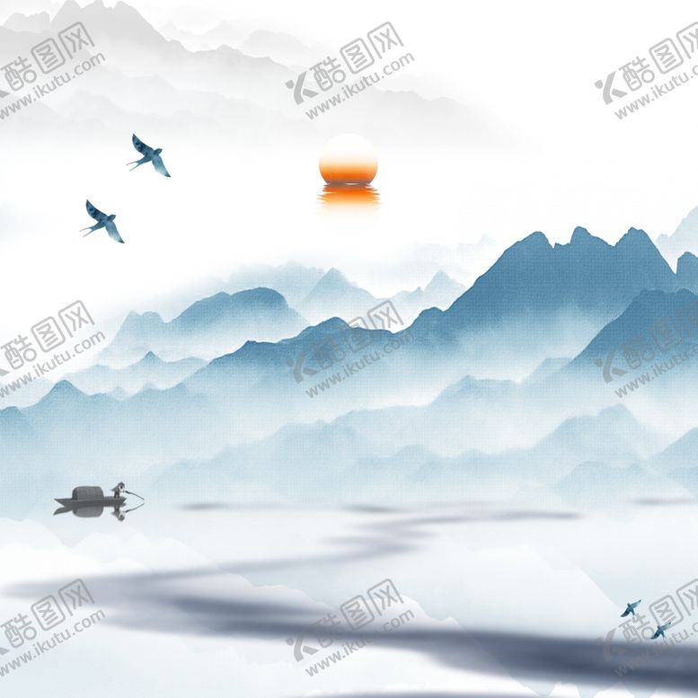 编号：76629209161117363845【酷图网】源文件下载-山水复古国风古风背景素材