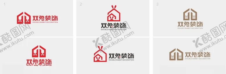 编号：63932904200118553789【酷图网】源文件下载-双兔装饰LOGO