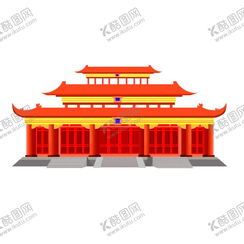 编号：55886109121808179708【酷图网】源文件下载-古代红色城楼