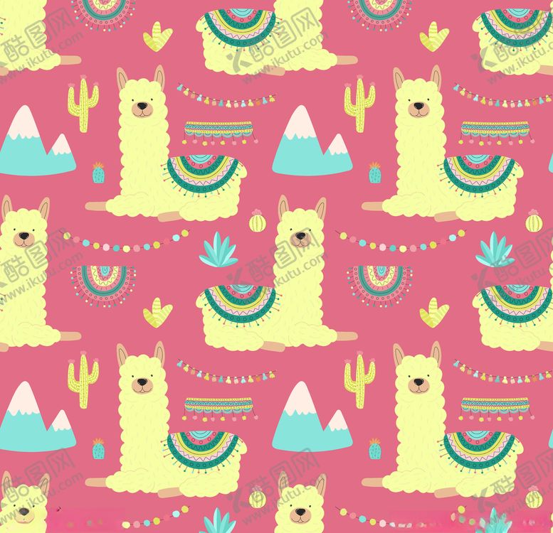 编号：68586710082150537893【酷图网】源文件下载-动物无缝背景