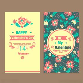 花卉主题生日贺卡设计