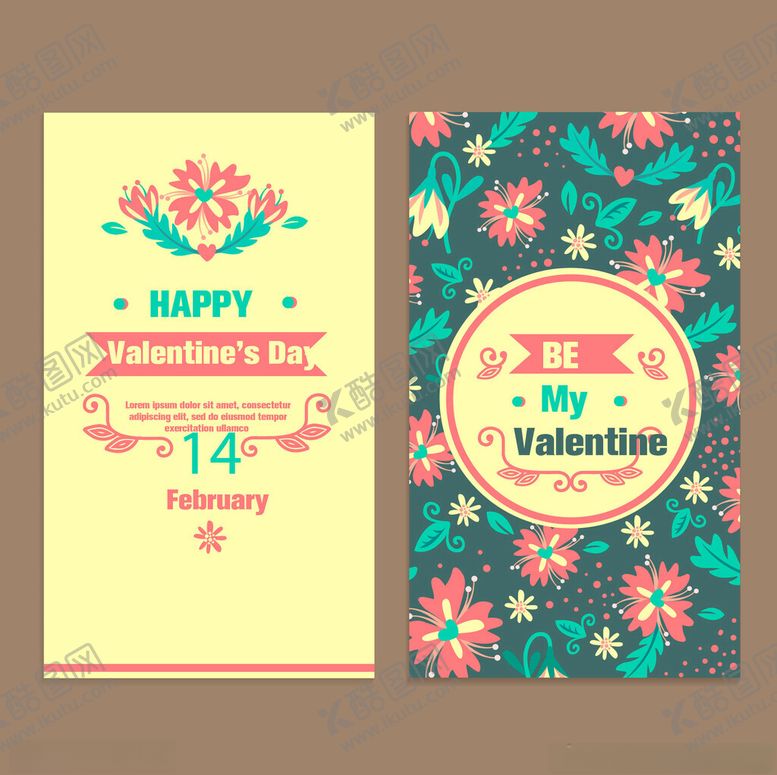 编号：34837104011345065998【酷图网】源文件下载-花卉主题生日贺卡设计