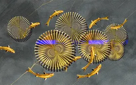 中国风插画背景招贴地产山水