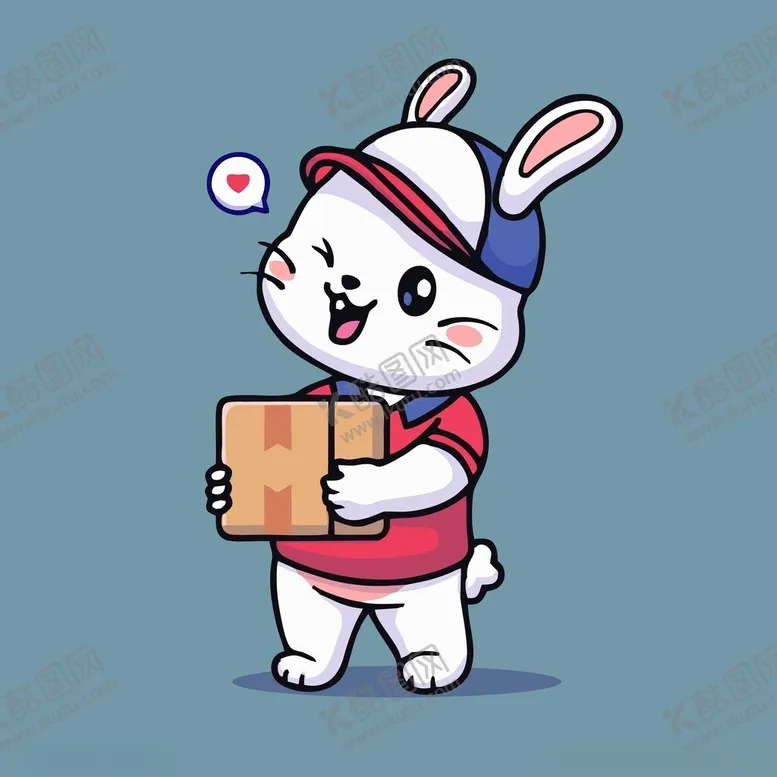 编号：41362601310710512299【酷图网】源文件下载-可爱小兔子矢量卡通插画