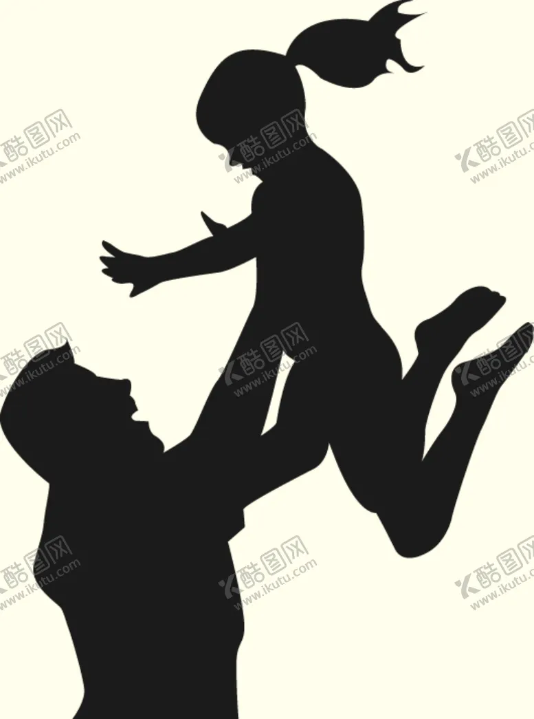 编号：59636107021231218235【酷图网】源文件下载-父亲节矢量剪影
