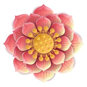 立体浮雕花朵免扣元素PNG